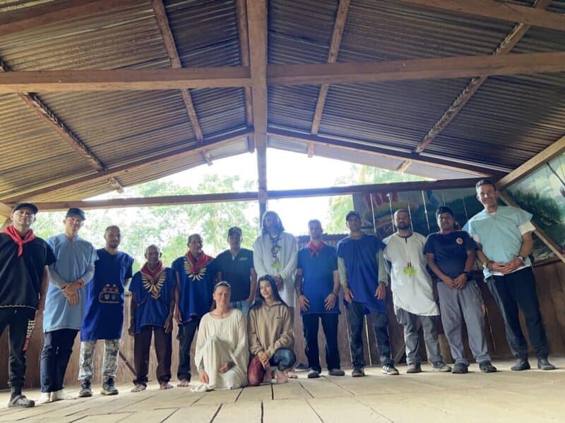 Facilitators and guests gathered together at the reserve